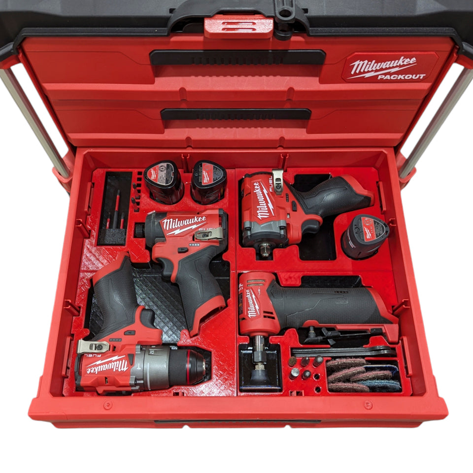 M12 Drill / Impact / Stubby Gen2 / Right Angle Die Grinder Insert Organizer (FULL DRAWER)