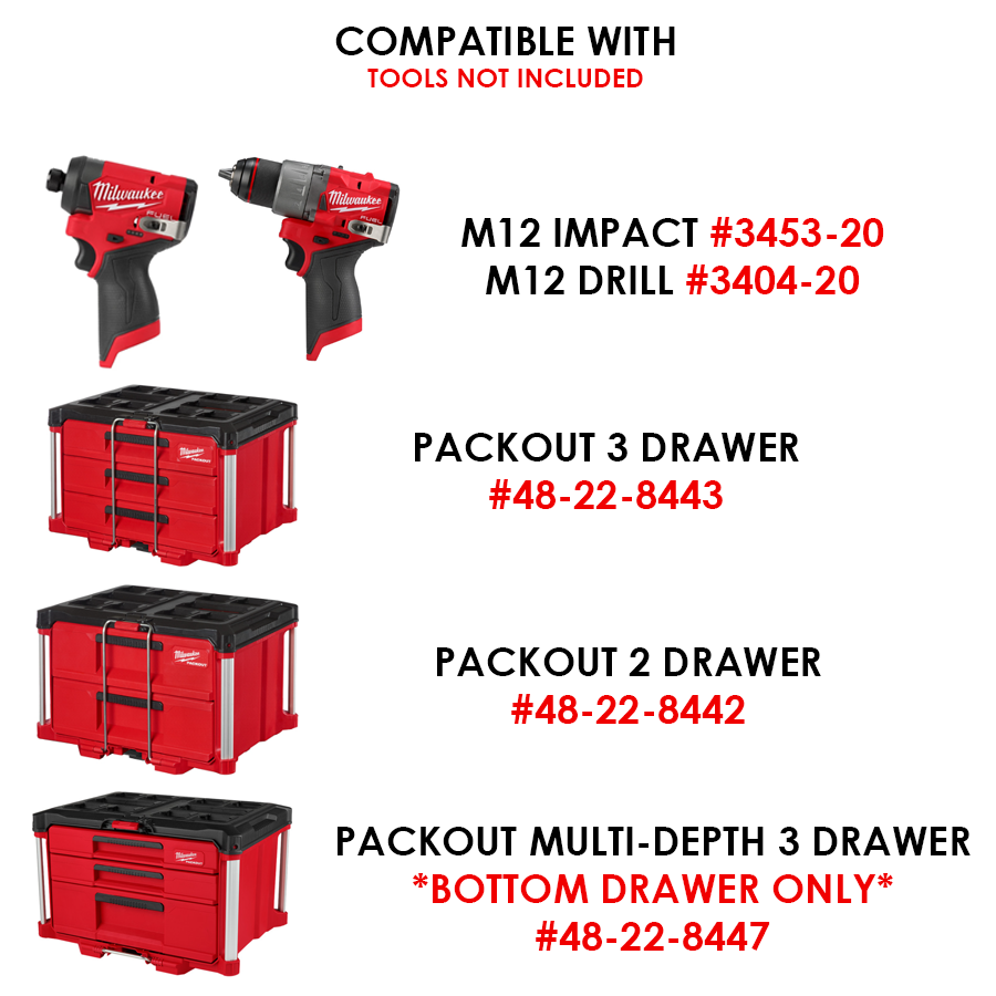 M12 Next Gen Drill / Impact Insert (FULL DRAWER)