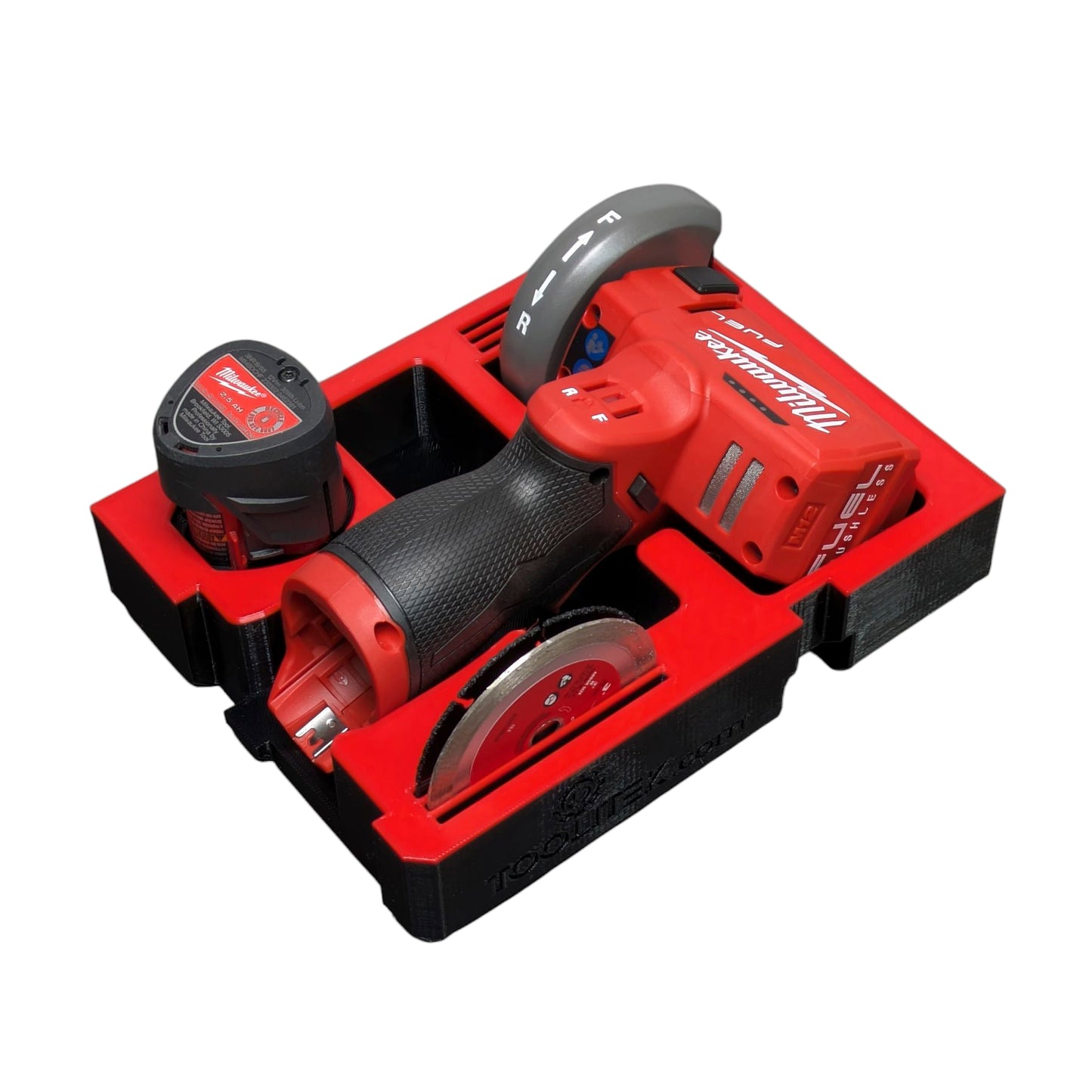 M12 FUEL Cut Off Tool Organizer for Milwaukee Packout Multi‑Depth – Bottom Drawer