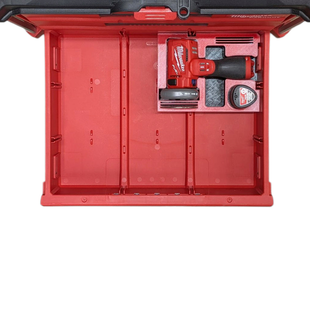 M12 FUEL Cut Off Tool Organizer for Milwaukee Packout Multi‑Depth – Bottom Drawer