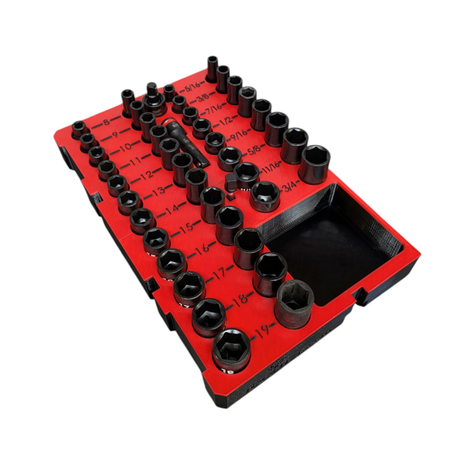 3/8″ Milwaukee SHOCKWAVE Impact Socket Insert Organizer