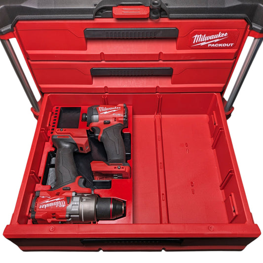 M18 FUEL Gen4 Drill & Impact Organizer Insert for Milwaukee Packout Drawers – Fits 2-Drawer, 3-Drawer & Multi-Depth